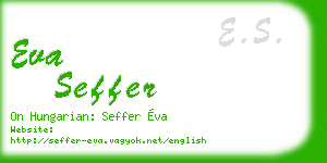 eva seffer business card